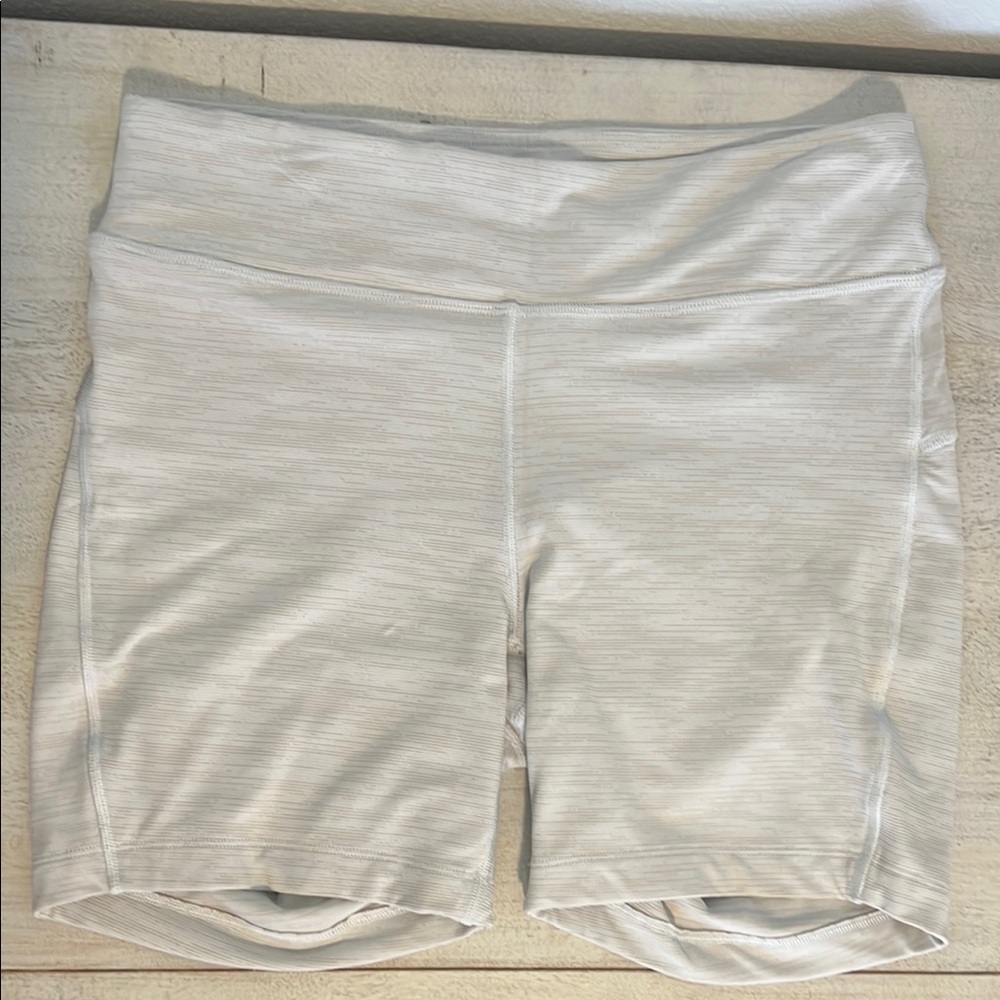 Outdoor Voices Light Gray Bike Shorts